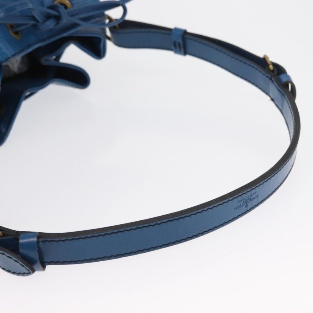Authentic LOUIS VUITTON Epi Petit Noe Shoulder Bag Blue M44105 LV - Picture 14 of 16